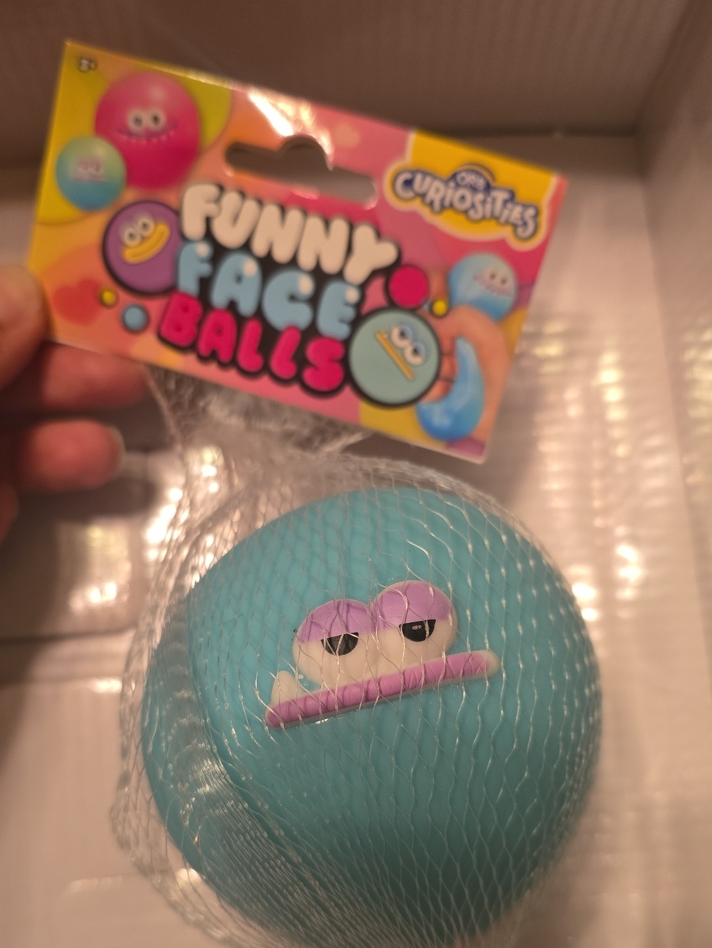 Funny Face Balls - Blue Squishy